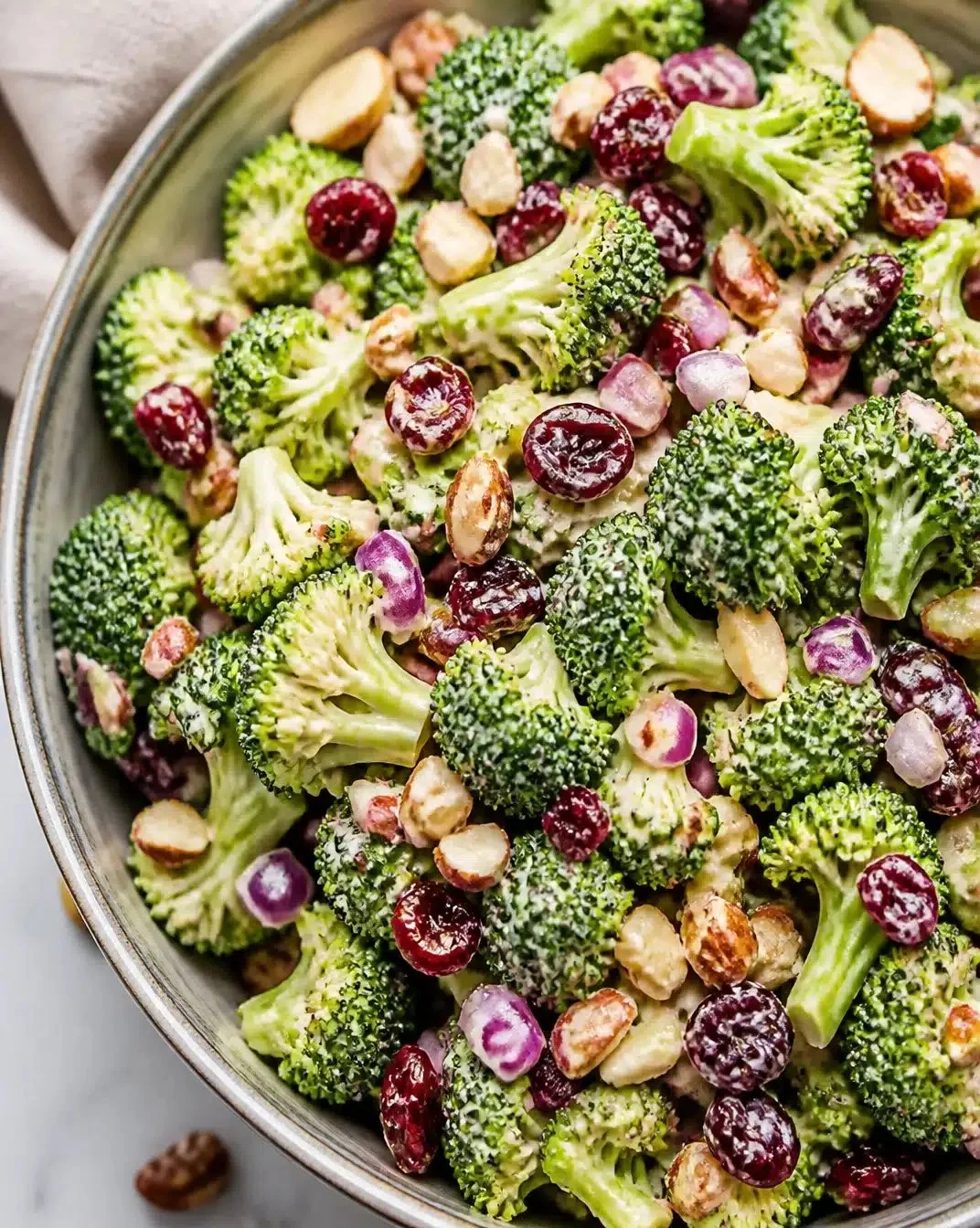 Fresh Broccoli Salad with vibrant vegetables and dressing