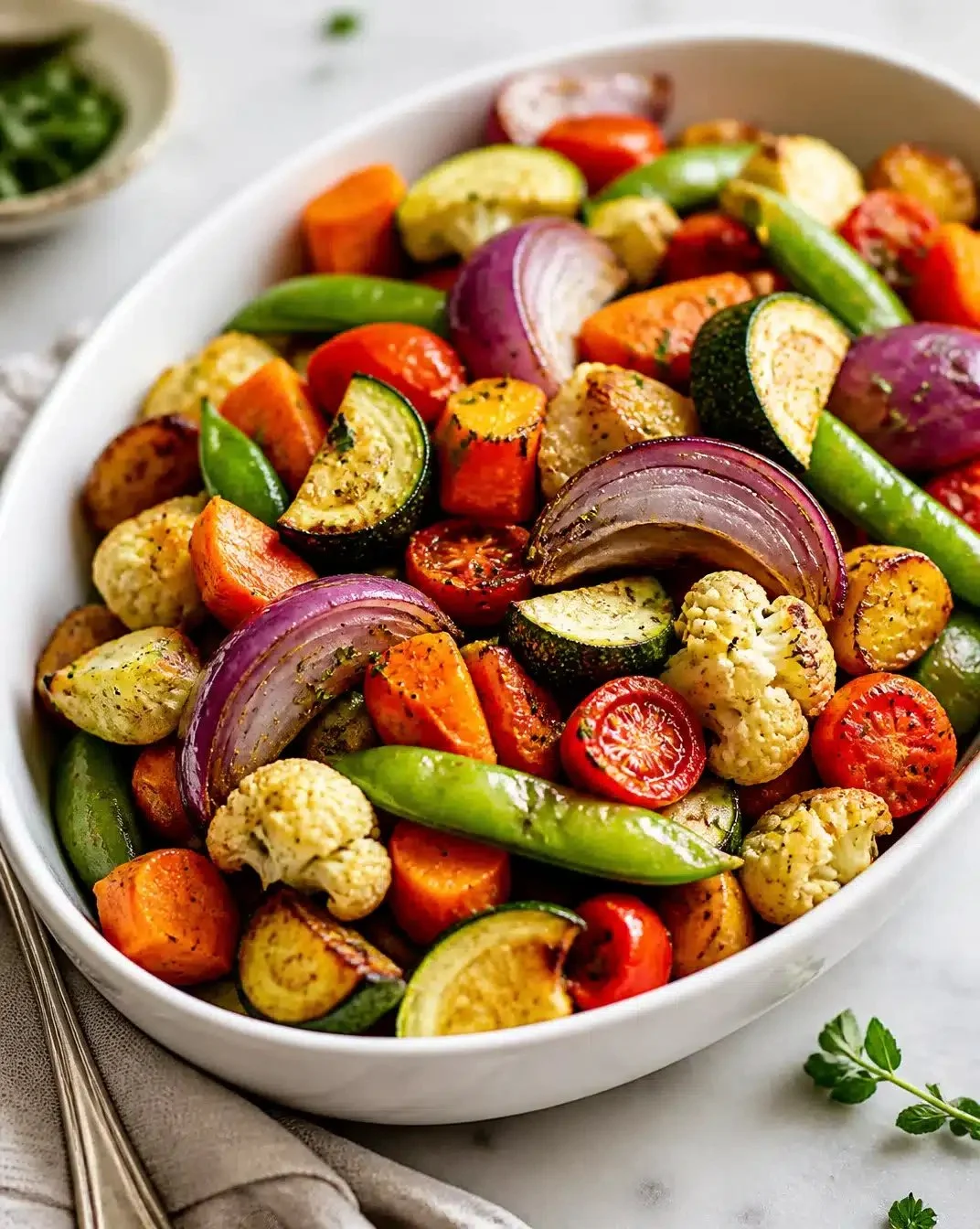 Colorful grilled vegetable medley on a plate, showcasing healthy BBQ options.