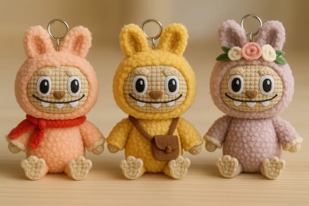 Labubu dolls with accessories
