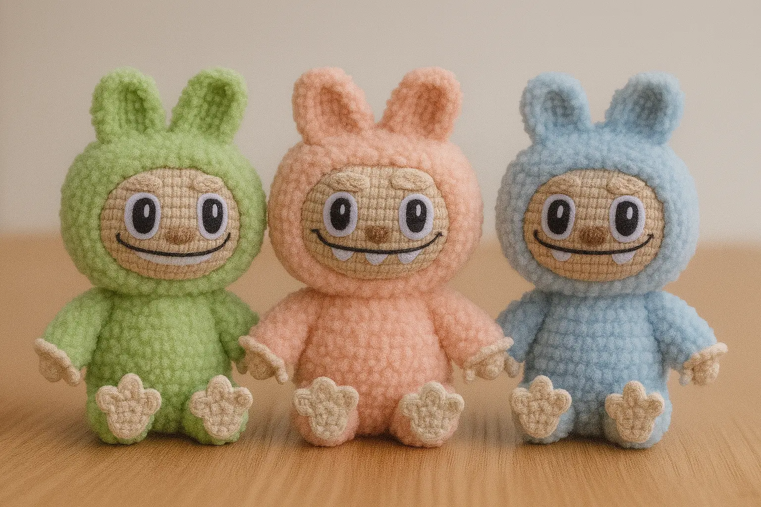 free crochet labubu pattern with step by step instructions featured
