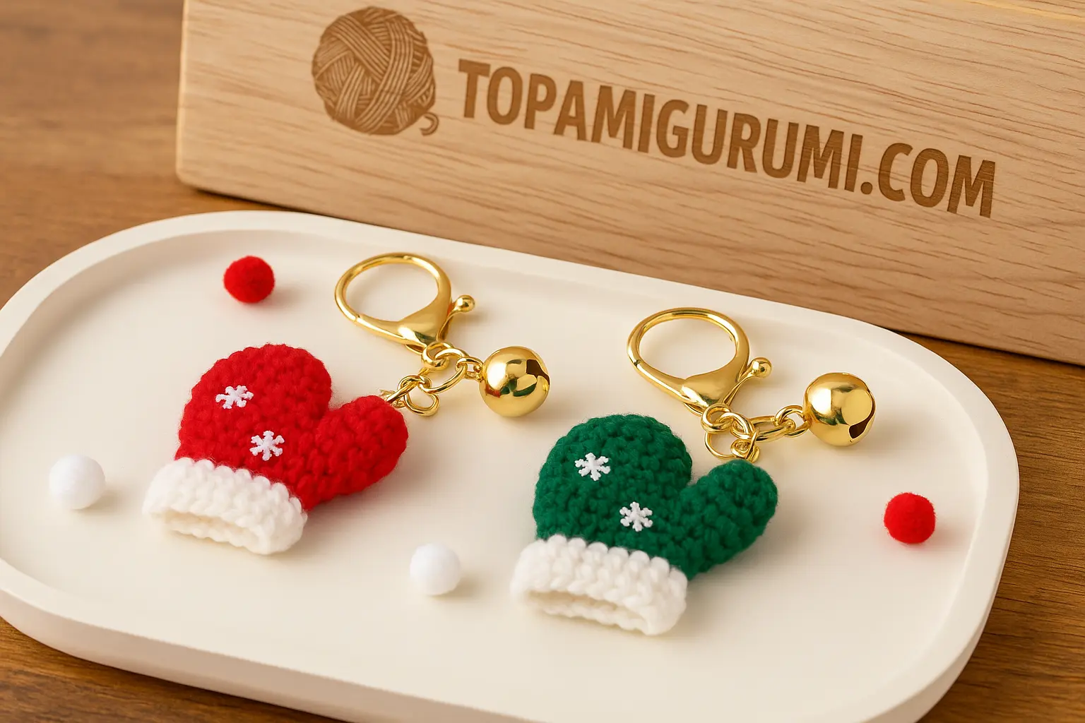 free crochet mitten ornament pattern easy mini christmas mittens featured