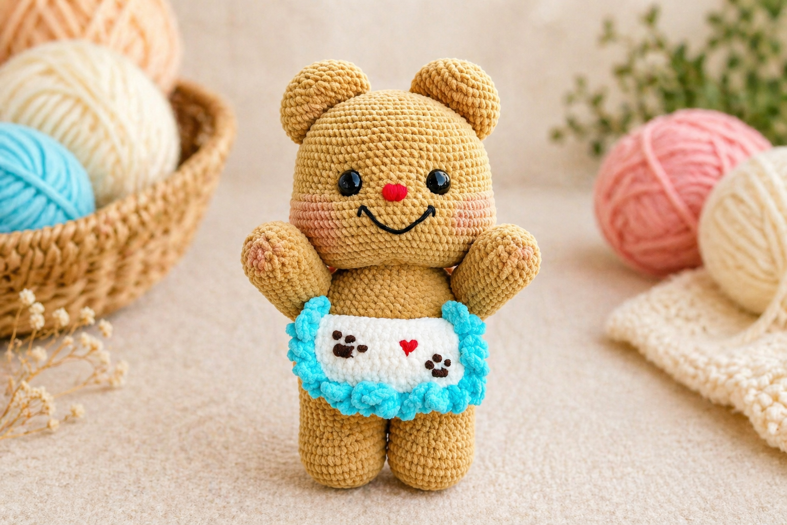 mini butter bear crochet pattern 7 sweet steps to make an adorable plush bear featured