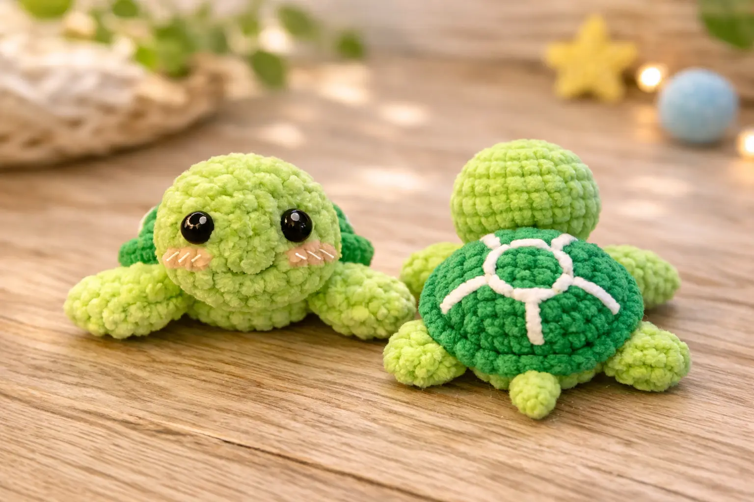 mini sea turtle pattern free crochet tutorial featured