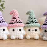 no sew mini witch ghost crochet pattern featured