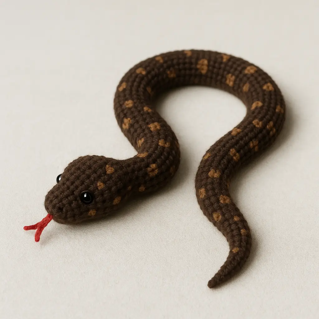 realistic crochet snake finished pattern